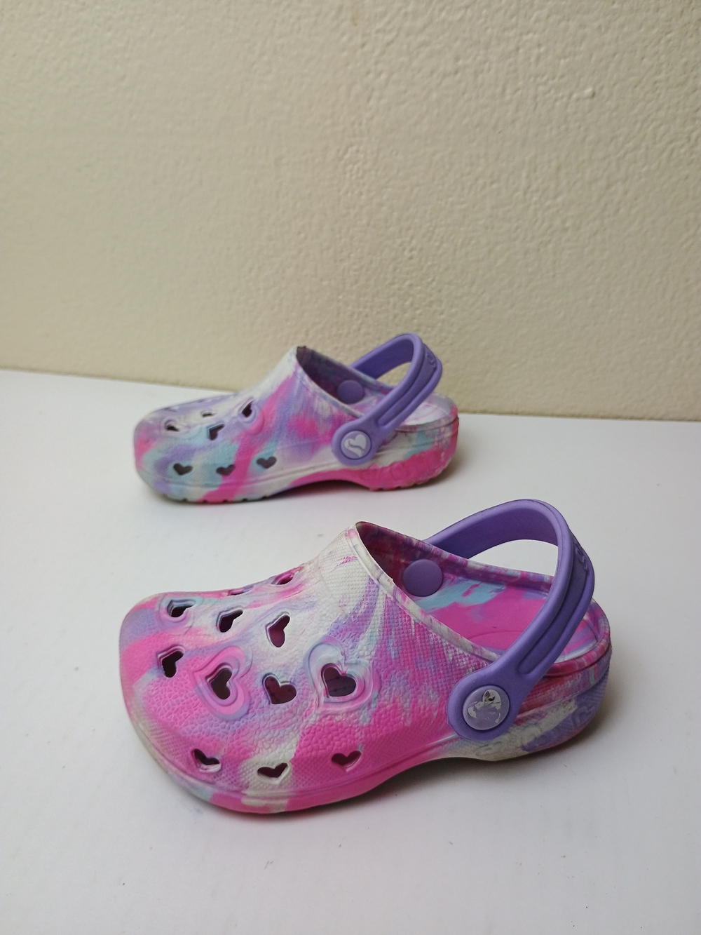 Skechers Baby 7/6 Tie-Dye Heart Clogs in Pink and Purple - Sweetie Swirl Clog
